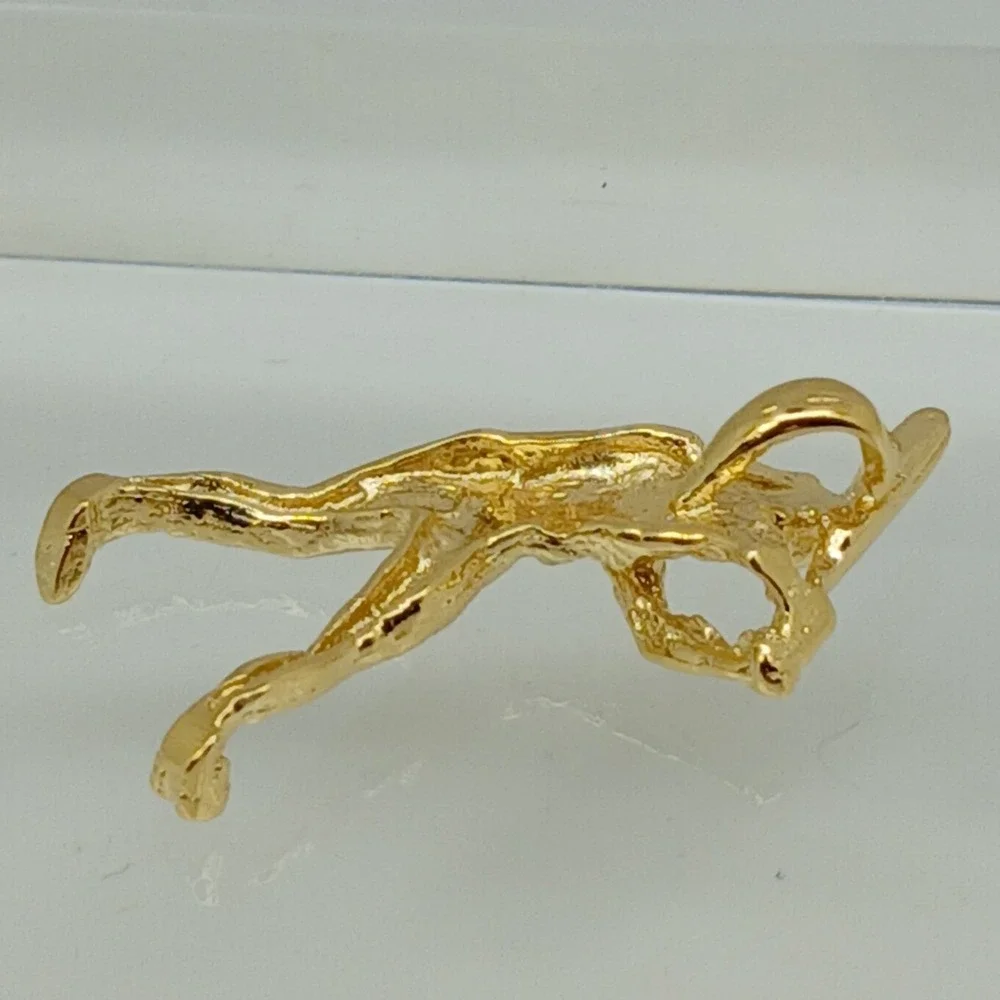 Karatbond Vintage Y2K Baseball Player Batter Charm Gold Made  USA New-Old-Stock
